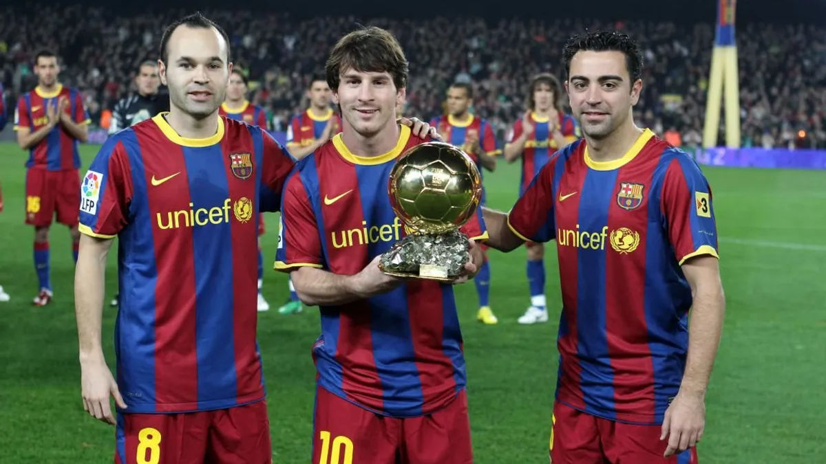 Lionel Messi, Xavi e Iniesta